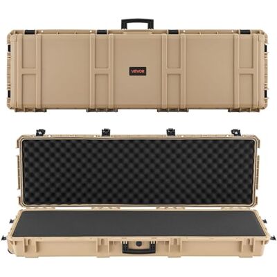 VEVOR Hårt fodral för långa vapen, PP, med lås och förskuret skum, rullbar, vattentät, IP67, 1391 x 435 x 188 mm, khaki, för resor i kollektivtrafikmedier VEVOR Hårt fodral för långa vapen, PP, med lås och förskuret skum, rullbar, vattentät, IP67, 1391 x 435 x 188 mm, khaki, för resor i kollektivtrafikmedier