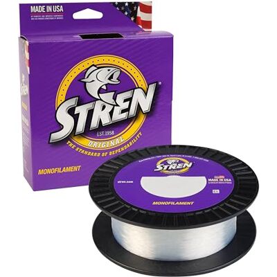 STREN Original®, klar/blå fluorescerande, 5,4 kg 5,4 kg Monofilament fiskelina, lämplig för sötvattensmiljöer STREN Original®, klar/blå fluorescerande, 5,4 kg 5,4 kg Monofilament fiskelina, lämplig för sötvattensmiljöer