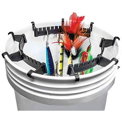 DU-BRO fiskebetehållare, beteshängare och organisatör, fiskeverktyg, fungerar med 5 gallon hinkar, 3-pack DU-BRO fiskebetehållare, beteshängare och organisatör, fiskeverktyg, fungerar med 5 gallon hinkar, 3-pack