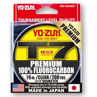 DUEL Yo-Zuri T7-15 lbs-CL-200YD: T-7 premium fluorkol 7,3 kg 200Yd, klar DUEL Yo-Zuri T7-15 lbs-CL-200YD: T-7 premium fluorkol 7,3 kg 200Yd, klar
