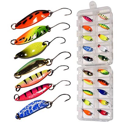 THKFISH Skeddrag, öringset, blänkare, fiske, spinner, fiskedrag, spinner öring, bete set, konstbete, 20 st/låda THKFISH Skeddrag, öringset, blänkare, fiske, spinner, fiskedrag, spinner öring, bete set, konstbete, 20 st/låda