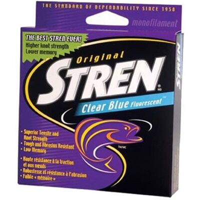 STREN Original Monofilament fiskelina, klar/blå fluorescerande, 9 kg 9 kg, lämplig för sötvattensmiljöer STREN Original Monofilament fiskelina, klar/blå fluorescerande, 9 kg 9 kg, lämplig för sötvattensmiljöer