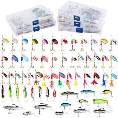 Dr.Fish Dr. Fish fiskedrag för öring abborre spinnhaj gädda, gjord av mjukt plastbete, 60 stycken Dr.Fish Dr. Fish fiskedrag för öring abborre spinnhaj gädda, gjord av mjukt plastbete, 60 stycken