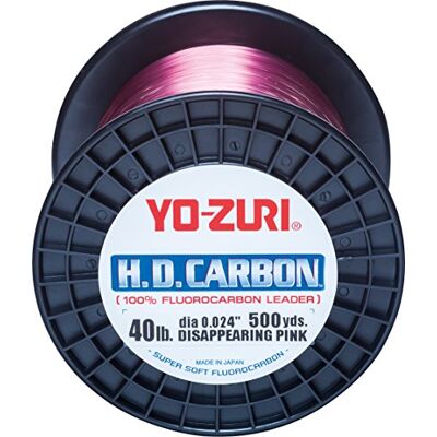 Yo-Zuri H.D.Kolfluorkol 100% ledare 250 Yds 80 lb 229 M (0,847 mm) försvinner rosa Yo-Zuri H.D.Kolfluorkol 100% ledare 250 Yds 80 lb 229 M (0,847 mm) försvinner rosa