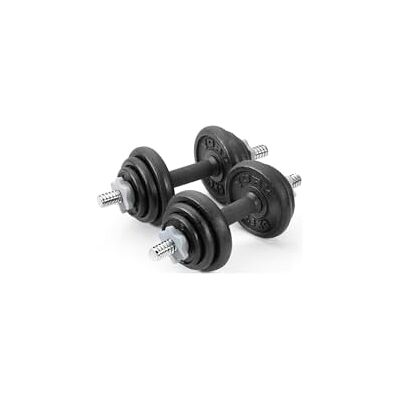 York Fitness - 20 kg Cast Iron Spinlock Dumbbell - Svart York Fitness - 20 kg Cast Iron Spinlock Dumbbell - Svart