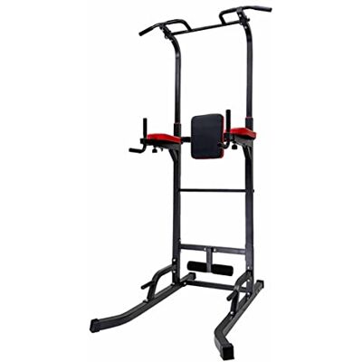 Ultrasport Power Tower, pull-up, dip-station, fitness-torn, höjdjusterbart, hemmagym, styrketorn, justerbar upp till 150 kg användarvikt Ultrasport Power Tower, pull-up, dip-station, fitness-torn, höjdjusterbart, hemmagym, styrketorn, justerbar upp till 150 kg användarvikt