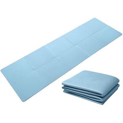 Good Nite Vikbar yogamatta halkfri bärbar fitnessmatta vikbar lätt gymmatta pilates sport resor träningsmatta för kvinnor män 183 x 61 x 0,6 cm (blå) Good Nite Vikbar yogamatta halkfri bärbar fitnessmatta vikbar lätt gymmatta pilates sport resor träningsmatta för kvinnor män 183 x 61 x 0,6 cm (blå)