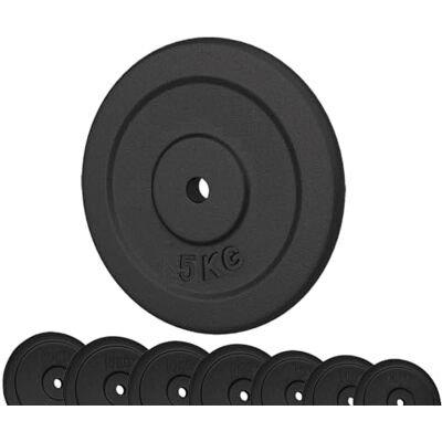 G5 HT SPORT Gjutjärn Ø Hål 25mm För Gym Och Hemmagym 0,5 Till 20 kg För Hantlar Och Skivstång (1 * 5 kg).. G5 HT SPORT Gjutjärn Ø Hål 25mm För Gym Och Hemmagym 0,5 Till 20 kg För Hantlar Och Skivstång (1 * 5 kg)..