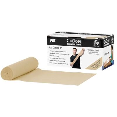 Cando 6 trädgårds latex gratis träningsband (flera färger), XX-Light, SOLBRÄNNA, 1 Cando 6 trädgårds latex gratis träningsband (flera färger), XX-Light, SOLBRÄNNA, 1