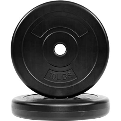 BalanceFrom Fitvids vinyl standard 2,5 cm platta viktplatta för styrketräning och tyngdlyftning, 4,5 kg, par BalanceFrom Fitvids vinyl standard 2,5 cm platta viktplatta för styrketräning och tyngdlyftning, 4,5 kg, par
