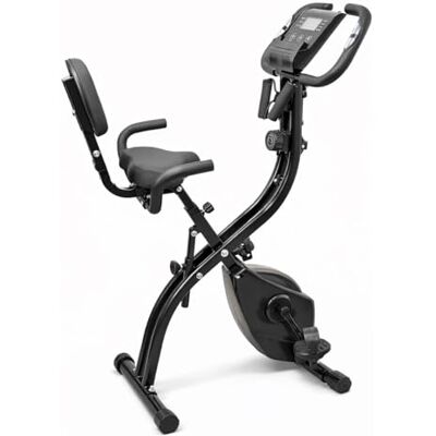 FFitness X-Bike hopfällbar träningscykel Ergometer Max Sittplats 120 kg Inklusive Hjärtfrekvens Mobiltelefonhållare Träningsband Svart FFitness X-Bike hopfällbar träningscykel Ergometer Max Sittplats 120 kg Inklusive Hjärtfrekvens Mobiltelefonhållare Träningsband Svart