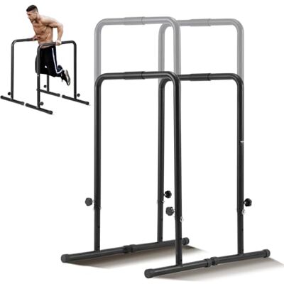 VEVOR Dippstänger, 199 kg kapacitet, kraftig dippställningsstation med justerbar höjd, fitness träning dippbar station stabilisator parallett pushup-stativ, parallella stänger för styrketräning, VEVOR Dippstänger, 199 kg kapacitet, kraftig dippställningsstation med justerbar höjd, fitness träning dippbar station stabilisator parallett pushup-stativ, parallella stänger för styrketräning,