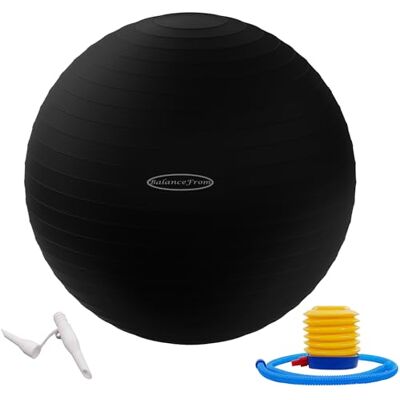Fitvids BalanceFrom Anti-Burst och Slip Resistant träningsboll yoga boll fitness boll Birthing Ball med Quick Pump, 2 000 Pound Kapacitet Fitvids BalanceFrom Anti-Burst och Slip Resistant träningsboll yoga boll fitness boll Birthing Ball med Quick Pump, 2 000 Pound Kapacitet