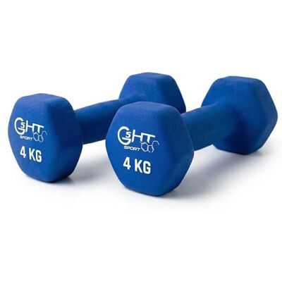 G5 HT SPORT Hantlar i neopren för gym och hemmagym halkfri 0,5 till 6 kg Par eller Single (2x4kg) G5 HT SPORT Hantlar i neopren för gym och hemmagym halkfri 0,5 till 6 kg Par eller Single (2x4kg)