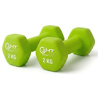 G5 HT SPORT Hantlar i neopren för gym och hemmagym halkfri 0,5 till 6 kg par eller enstaka (2x2 kg).. G5 HT SPORT Hantlar i neopren för gym och hemmagym halkfri 0,5 till 6 kg par eller enstaka (2x2 kg)..