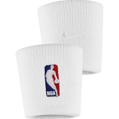 NIKE herr armband NBA svettband, vit/vit, one size NIKE herr armband NBA svettband, vit/vit, one size