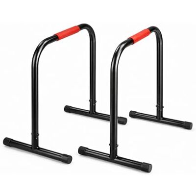 FFitness Barre Parallele Unisex Vuxen, Svart Röd, En Storlek FFitness Barre Parallele Unisex Vuxen, Svart Röd, En Storlek