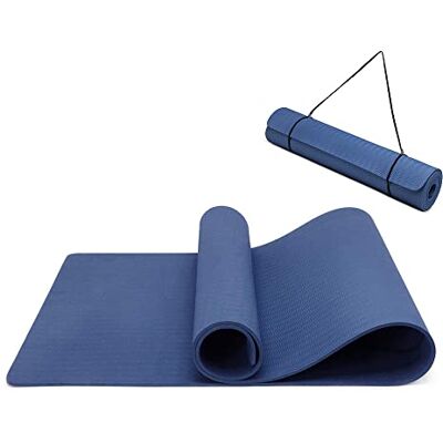 Narwhal Oak & Tea yogamatta, halkfri och miljövänlig TPE sportmatta med bärrem gymnastikmatta för pilates, workout, fitnessmatta, 183 x 61 x 0,6 cm (marin) Narwhal Oak & Tea yogamatta, halkfri och miljövänlig TPE sportmatta med bärrem gymnastikmatta för pilates, workout, fitnessmatta, 183 x 61 x 0,6 cm (marin)