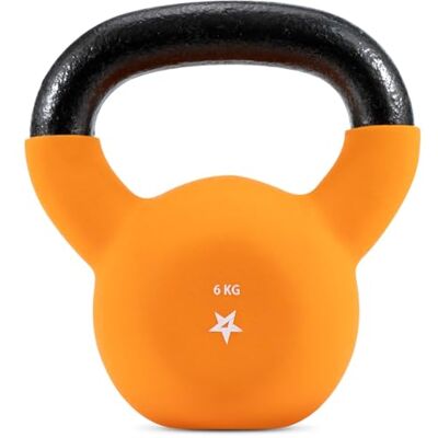 Yes4All HCR1 6 kg gjutjärn kettlebell, neoprenbelagd – orange för styrketräning Yes4All HCR1 6 kg gjutjärn kettlebell, neoprenbelagd – orange för styrketräning