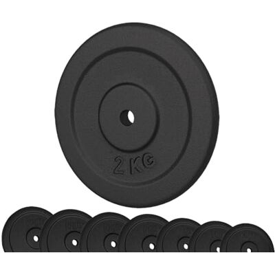 G5 HT SPORT Gjutjärn Ø Hål 25mm För Gym Och Hemmagym 0,5 Till 20 kg För Hantlar Och Skivstång (1 * 2 kg).. G5 HT SPORT Gjutjärn Ø Hål 25mm För Gym Och Hemmagym 0,5 Till 20 kg För Hantlar Och Skivstång (1 * 2 kg)..