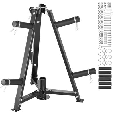 VEVOR Hållare för viktskivor, svart, 50,8 mm viktviktskiva skaft standardskiva, lastkapacitet 136 kg vikthållare, hantelstöd för hemmagym VEVOR Hållare för viktskivor, svart, 50,8 mm viktviktskiva skaft standardskiva, lastkapacitet 136 kg vikthållare, hantelstöd för hemmagym