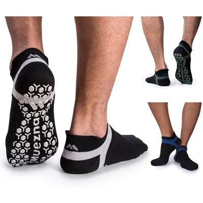 Muezna WERPOWER halkfria yogastrumpor för män, anti-skid pilates, stång, Bikram fitness sjukhus toffelstrumpor med grepp Muezna WERPOWER halkfria yogastrumpor för män, anti-skid pilates, stång, Bikram fitness sjukhus toffelstrumpor med grepp