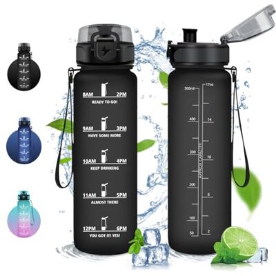 Vikaster Sportflaska, 500 ml vattenflaska för barn, BPA-fri och läckagesäker, skola, cykel, gym, yoga, kontor Vikaster Sportflaska, 500 ml vattenflaska för barn, BPA-fri och läckagesäker, skola, cykel, gym, yoga, kontor
