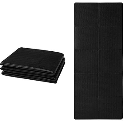 Good Nite Vikbar yogamatta halkfri bärbar träningsmatta vikbar lätt gymnastikmatta pilates sport reseyogamatta 183 x 61 x 0,6 cm (svart) Good Nite Vikbar yogamatta halkfri bärbar träningsmatta vikbar lätt gymnastikmatta pilates sport reseyogamatta 183 x 61 x 0,6 cm (svart)