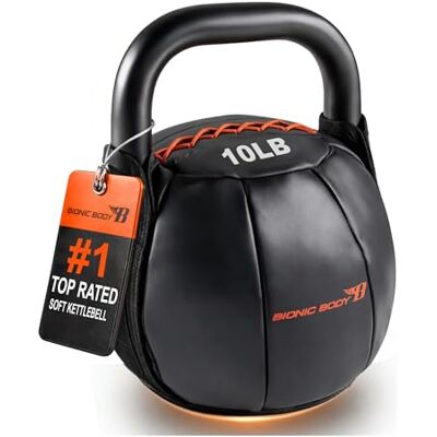 Bionic Body Mjuk Kettlebell med handtag – 10, 15, 20, 25, 30, 35, 18 kg. för tyngdlyftning, konditionering, styrke- och kärnträning (BBKB-10) Bionic Body Mjuk Kettlebell med handtag – 10, 15, 20, 25, 30, 35, 18 kg. för tyngdlyftning, konditionering, styrke- och kärnträning (BBKB-10)