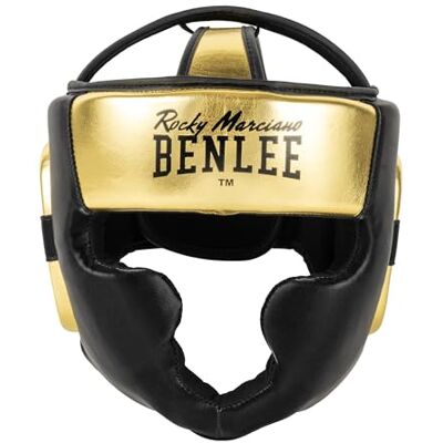 BENLEE huvudskydd av konstläder BLANCE svart/guld S/M BENLEE huvudskydd av konstläder BLANCE svart/guld S/M