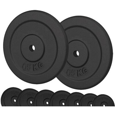 G5 HT SPORT Gjutjärn Ø Hål 25mm För Gym Och Hemmagym 0,5 Till 20 kg För Hantlar Och Skivstång (2 * 05 kg).. G5 HT SPORT Gjutjärn Ø Hål 25mm För Gym Och Hemmagym 0,5 Till 20 kg För Hantlar Och Skivstång (2 * 05 kg)..