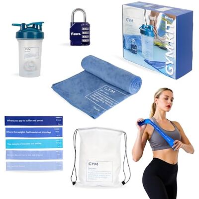FISURA – Träningskit för gymmet. Innehåller: 5 motståndsband, en proteinshaker, en handduk, ett hänglås och en snörväska. Perfekt och rolig present till fitnessälskare. FISURA – Träningskit för gymmet. Innehåller: 5 motståndsband, en proteinshaker, en handduk, ett hänglås och en snörväska. Perfekt och rolig present till fitnessälskare.