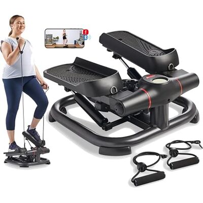 Sunny Health and Fitness Sunny Health & Fitness 2-i-1 Premium Power Stepper med motståndsband, lågeffektkonditionsträning, platsbesparande, höjdjusterbar, 150 kg max och SunnyFit® App Förbättrad Bluetooth-anslutning Sunny Health and Fitness Sunny Health & Fitness 2-i-1 Premium Power Stepper med motståndsband, lågeffektkonditionsträning, platsbesparande, höjdjusterbar, 150 kg max och SunnyFit® App Förbättrad Bluetooth-anslutning