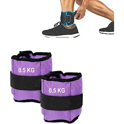 FFitness FFitnes S Handleds- och fotvikter (2 x 0,50 kg) armband/hörnvikter med justerbar rem FFitness FFitnes S Handleds- och fotvikter (2 x 0,50 kg) armband/hörnvikter med justerbar rem
