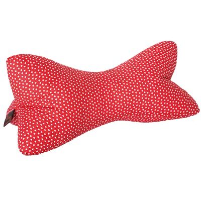 Dr. Berger – Ergonomiskt formad nackstödskudde á ca 40 x 18 cm med HCS-kulfiberfyllning och hållbart bomullsöverdrag i rött med vitt hjärtmönster – kudde för hem och resor Dr. Berger – Ergonomiskt formad nackstödskudde á ca 40 x 18 cm med HCS-kulfiberfyllning och hållbart bomullsöverdrag i rött med vitt hjärtmönster – kudde för hem och resor