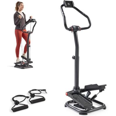 Sunny Health and Fitness Sunny Health & Fitness Smart Power Stepper med motståndsband 180 kg lastkapacitet, motståndsband, justerbar steghöjd, handtag med pulssensor, SunnyFit-App, enhetshållare Sunny Health and Fitness Sunny Health & Fitness Smart Power Stepper med motståndsband 180 kg lastkapacitet, motståndsband, justerbar steghöjd, handtag med pulssensor, SunnyFit-App, enhetshållare