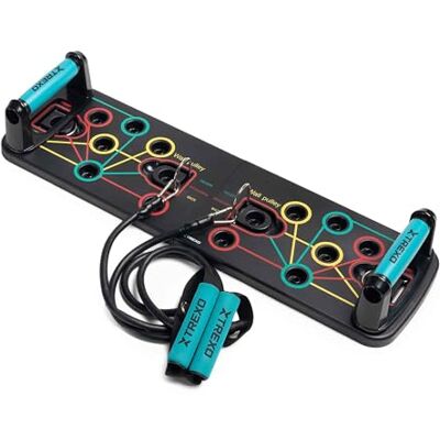 TREXO push-up-bräda multifunktionell svart färgkodad push-up-bräda träningsutrustning av ABS och TP Comapect 66 x 20 x 2 cm mångsidig styrketräning halkfria handtag TREXO push-up-bräda multifunktionell svart färgkodad push-up-bräda träningsutrustning av ABS och TP Comapect 66 x 20 x 2 cm mångsidig styrketräning halkfria handtag