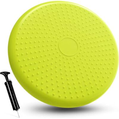 G5 HT SPORT Egenskapskudde Air Balance Pad【Pump ingår/Ø 35 cm】Flera färger Uppblåsbar kudde för egenskap, balans och rehabilitering, träning och balansbräda (LIME GRÖN) G5 HT SPORT Egenskapskudde Air Balance Pad【Pump ingår/Ø 35 cm】Flera färger Uppblåsbar kudde för egenskap, balans och rehabilitering, träning och balansbräda (LIME GRÖN)