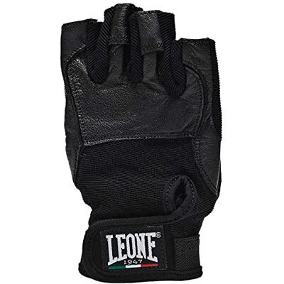LEONE 1947 , Gym handskar, Unisex vuxen, Svart, S, AB713 LEONE 1947 , Gym handskar, Unisex vuxen, Svart, S, AB713