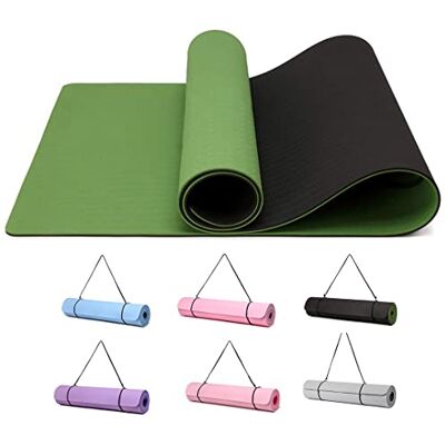 Narwhal Good Nite Gymnastikmatta, yogamatta, fitnessmatta, halkfri träningsmatta, sport, gymnastikmattor, pilatesmatta, golvgymnastikmatta med bärrem, 183 x 61 x 0,6 cm (grön/svart) Narwhal Good Nite Gymnastikmatta, yogamatta, fitnessmatta, halkfri träningsmatta, sport, gymnastikmattor, pilatesmatta, golvgymnastikmatta med bärrem, 183 x 61 x 0,6 cm (grön/svart)