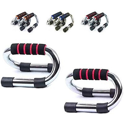 FFitness FSPU004R Push Up Stand Bars Push-handtag Böjning Axlar Buken Triceps Ryggen Stål Tillbehör för hem Fitness Gym (Röd) FFitness FSPU004R Push Up Stand Bars Push-handtag Böjning Axlar Buken Triceps Ryggen Stål Tillbehör för hem Fitness Gym (Röd)