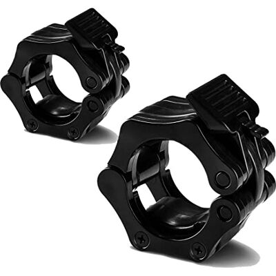 G5 HT SPORT Par med 30 mm och 50 mm olympiska skivlås, krageklämma, vipplås, kroppspumpstillbehör, olympiska stångklämmor, fitness, tyngdlyftning (30 mm svart) G5 HT SPORT Par med 30 mm och 50 mm olympiska skivlås, krageklämma, vipplås, kroppspumpstillbehör, olympiska stångklämmor, fitness, tyngdlyftning (30 mm svart)