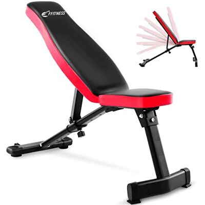 FFitness Multifunction Viktbänk Ryggstöd Justerbar i 7 riktningar Hopfällbar Platsräddare Träning Buken Pektorben FFitness Multifunction Viktbänk Ryggstöd Justerbar i 7 riktningar Hopfällbar Platsräddare Träning Buken Pektorben