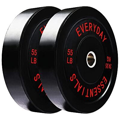 BalanceFrom färgkodad svart olympisk stötfångare platta viktplatta med stålnav, 25 kg par BalanceFrom färgkodad svart olympisk stötfångare platta viktplatta med stålnav, 25 kg par
