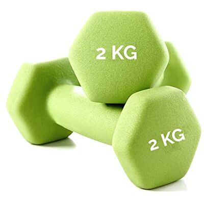 FFitness Neopren Viktstyr Idealisk för Functional Fitness Övningar (2 x 2 kg) DUMBBELLS WEIGHT skivstång FFitness Neopren Viktstyr Idealisk för Functional Fitness Övningar (2 x 2 kg) DUMBBELLS WEIGHT skivstång