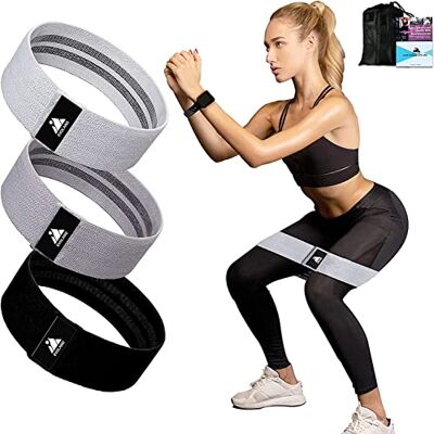 EVOLAND Motståndsband, set om 3, träningsband, motståndsband med bärväska, gymnastikband för höfter, säte och helkroppsträning EVOLAND Motståndsband, set om 3, träningsband, motståndsband med bärväska, gymnastikband för höfter, säte och helkroppsträning