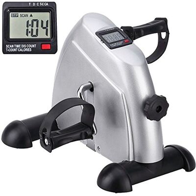 himaly Mini motionscykel bärbar hempedal tränare gym fitness ben armträning justerbart motstånd med LCD-skärm för kvinnor och män himaly Mini motionscykel bärbar hempedal tränare gym fitness ben armträning justerbart motstånd med LCD-skärm för kvinnor och män