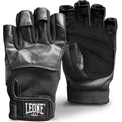 LEONE 1947 , Gym handskar, Unisex vuxen, Svart, XS, AB713 LEONE 1947 , Gym handskar, Unisex vuxen, Svart, XS, AB713