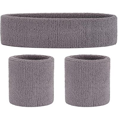 ONUPGO Svettband set sportpannband handled randiga svettband frotté sport träning basketarmband pannband fukttransport svett absorberande pannband ONUPGO Svettband set sportpannband handled randiga svettband frotté sport träning basketarmband pannband fukttransport svett absorberande pannband