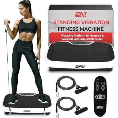 Hurtle Fitness Vibration Plattform Maskin Hemmagym Hela Kroppen Skakare Träningsmaskin Tränare Snabb Viktminskning med Motståndsband Lätt att bära Hjul Fjärrkontroll Fräsch Hurtle Fitness Vibration Plattform Maskin Hemmagym Hela Kroppen Skakare Träningsmaskin Tränare Snabb Viktminskning med Motståndsband Lätt att bära Hjul Fjärrkontroll Fräsch